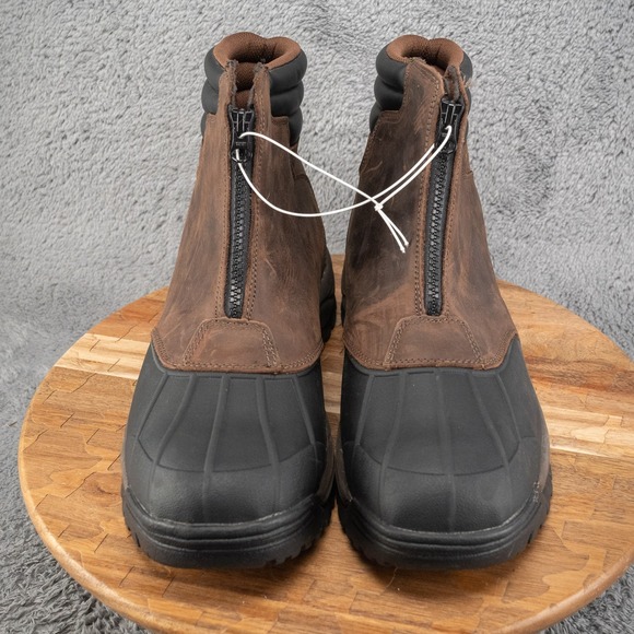 Propet Mens Blizzard Ankle Zip Boot Brown/Black Size 13 XX(5E)- New No Box main image 6